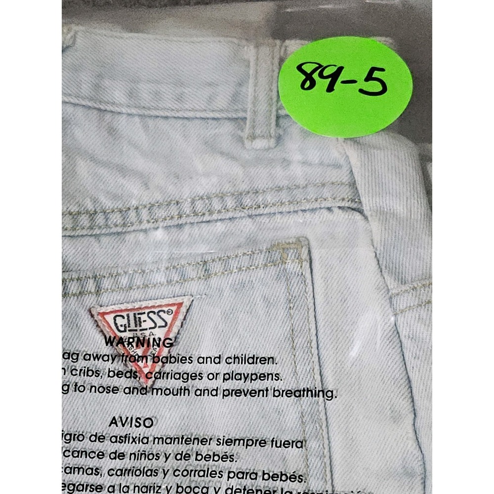 VTG Georges Marciano Guess High Waist Denim Skirt 27 Light Wash Y2K Made In USA - Picture 12 of 12